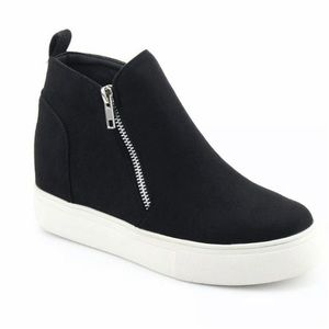 NIB! Nature Breeze Hidden Wedge Faux Suede Sneakers
